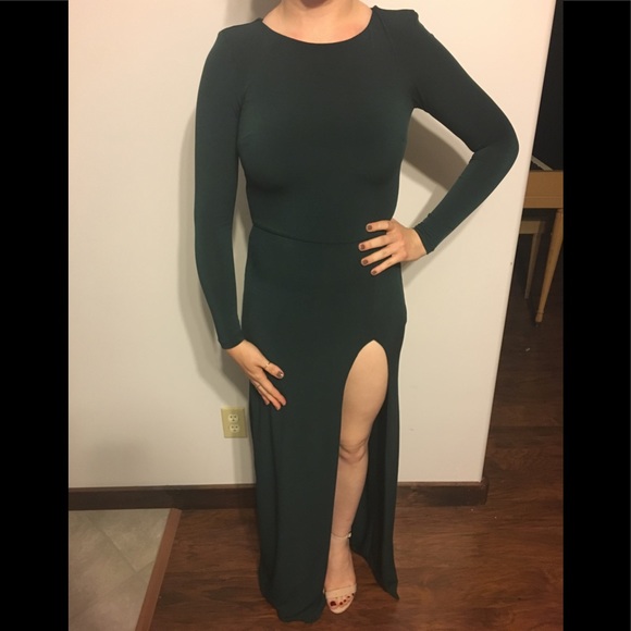 Topshop Dresses & Skirts - Gorgeous floor length hunter green dress